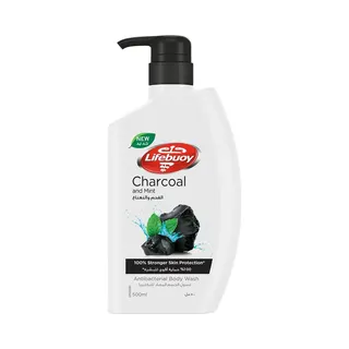 Lifebuoy Charcoal & Mint Antibacterial Body Wash, 500ml