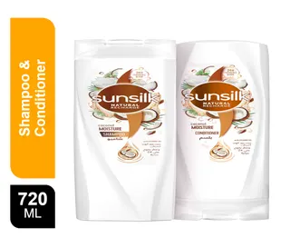 Sunsilk Coconut Shampoo 400 ml + Conditioner 320 ml Free