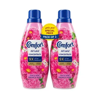 Comfort 9X Fragrance Orchid & Musk Fabric Softener, 2x1L