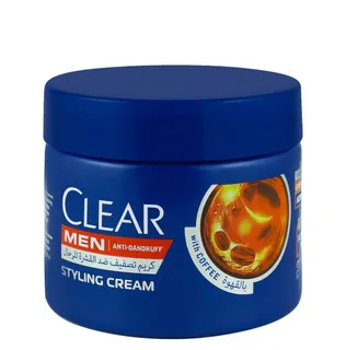 Clear Men Anti-Dandruff Styling Cream Flexible Hold with Coffee, 275ml