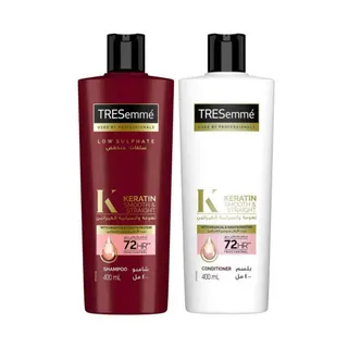 Tresemme Hydrolysed Keratin & Argan Oil Shampoo, 400ml + Tresemme Hydrolysed Keratin & Argan Oil Conditioner, 400ml