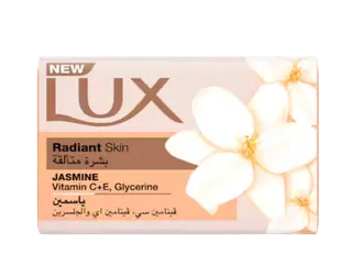 Lux Radiant Skin Soap Bar Jasmine Scent with Glycerine, Vitamins C & E, 170g