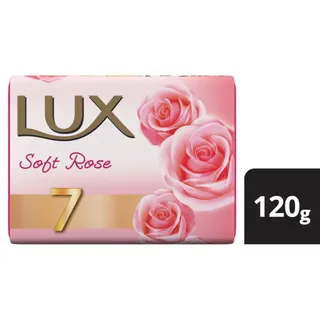Lux Glowing Skin Soap Bars Rose Scent with Glycerine, Vitamins C & E, 120g