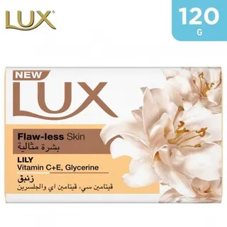 Lux Flawless Skin Soap Bar Lily Scent with Glycerine & Vitamins, 120g