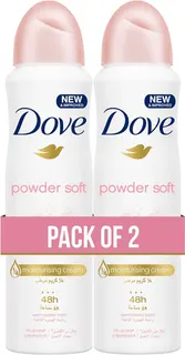 Dove Powder Soft Anti-Perspirant Spray for Women, 2x150ml