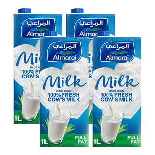Almarai Full Fat Long Life Milk, 4x1L