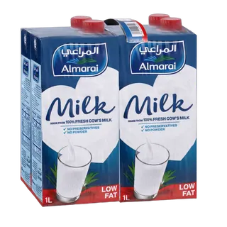 Almarai Long Life Low Fat Milk, 4x1L