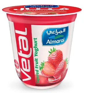 Almarai Vetal Layered Strawberry Yogurt, 140g