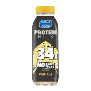 Almarai Vanilla Fat Free Protein Milk No Added Sugar, 400ml