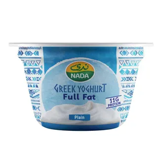Nada Full Fat Plain Greek Yoghurt, 160g