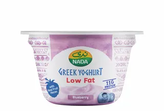 Nada Low Fat 11g Blueberry Greek Yogurt with Real Fruit Pieces, 160g