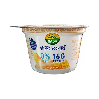 Nada 0% Fat Mango & Peach Greek Yoghurt, 160g
