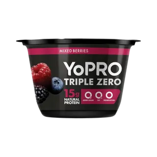 Yopro Triple Zero Mixed Berries Yoghurt, 150g