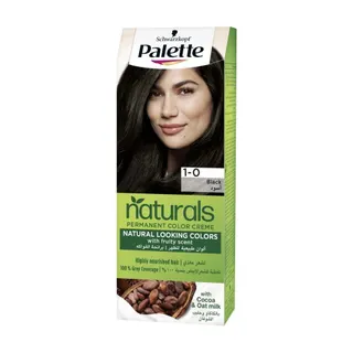 Palette Naturals Permanent Colour Cream - 1-0 Black, 50ml