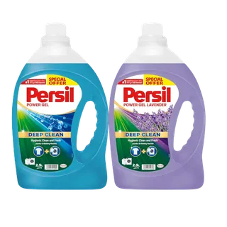 Persil Low Foam Liquid Detergent + Power Gel Lavender, 2x2.9L