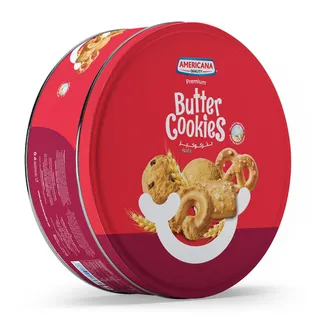 Americana Butter Cookies in Red Tin, 454g