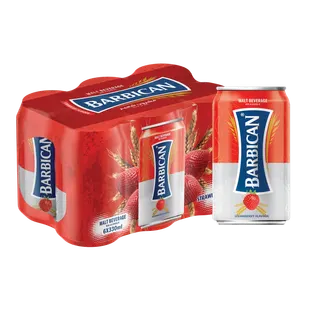 Barbican Strawberry Alcohol Free Malt Beverage Can, 6x330ml