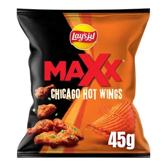 Lay's Max Chicago Hot Wings Flavor Potato Chips, 45g