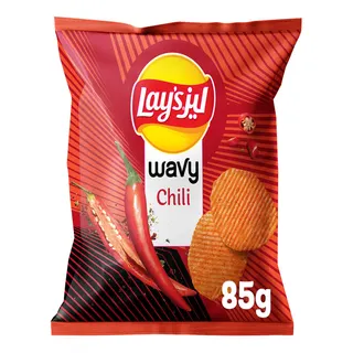 Lay's Wavy Chili Potato Chips, 85g