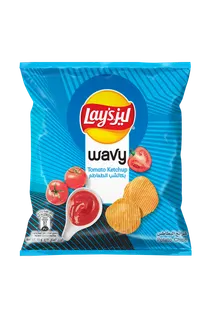 Lay's Wavy Tomato Ketchup Potato Chips, 11g