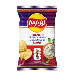 Lay's French Cream & Herbs Potato Chips World Cup Edition, 155g