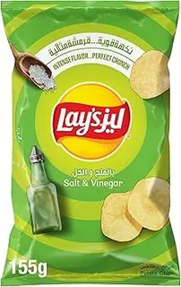 Lay's Salt & Vinegar Potato Chips, 155g
