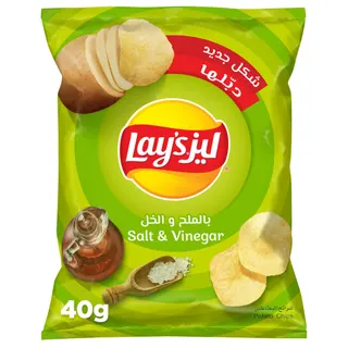 Lay's Salt & Vinegar Potato Chips, 40g