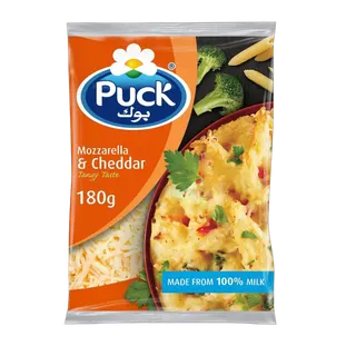 Puck Shredded Mozzarella & Cheddar Cheese, 180g