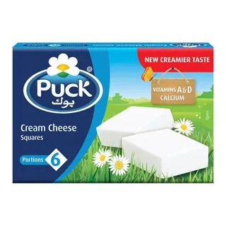 Puck Square Cream Cheese, 6 Portions, 108g