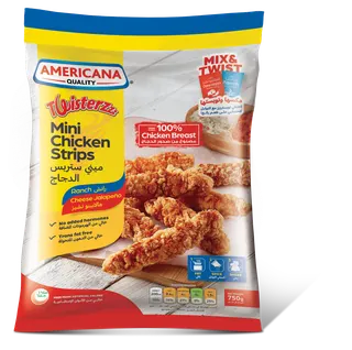 Americana Twisterzzz Chicken Strips - Ranch & Cheese Jalapeno 750G