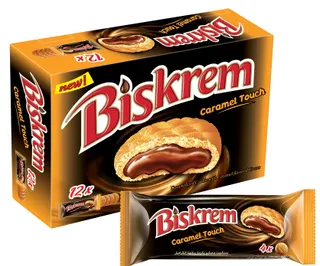 Ulker Biskrem Caramel Touch Cookies, 12x36g