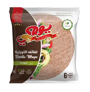 Yaumi Fresh Brown Tortilla Wraps, 6x40g