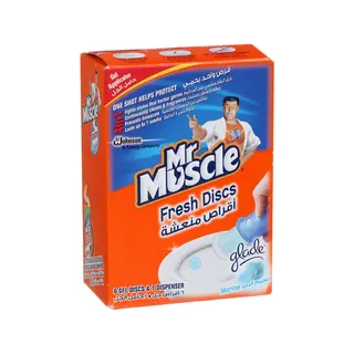 Mr. Muscle Marine Fresh Gel Discs Toilet Freshener, 38g