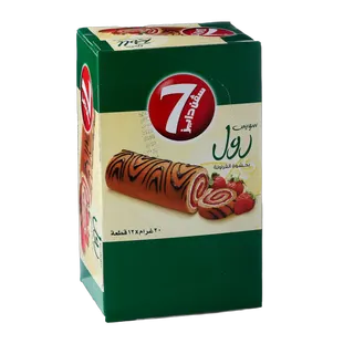 7 Days Mini Swiss Roll with Strawberry Filling, 12x20g