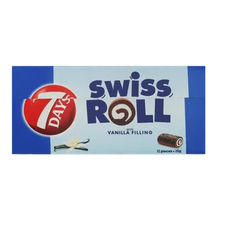 7 Days Swiss Rolls Filled with Vanilla Cream, 12x20g