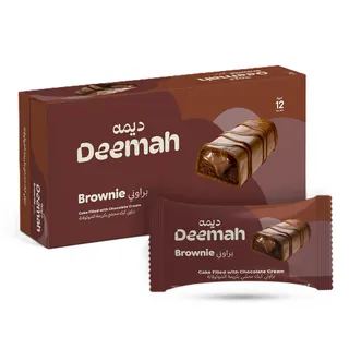 Deemah Brownie Cake Filled with Chocolate Cream, 12x37g