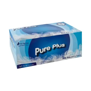 Pure Plus Soft Facial Tissues, 300 Pieces