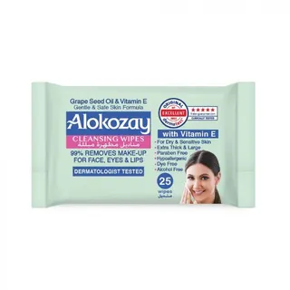 Alokozay ll Dermatologist Tested Cleansing Wipes, 25 Wipes
