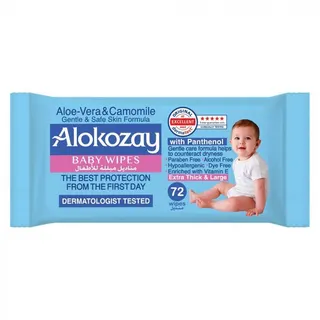 Alokozay Aloe Vera & Chamomile Baby Wipes, 72 Pieces