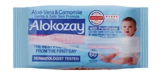 Alokozay Hypoallergenic Baby Wipes, 2x120 Sheets