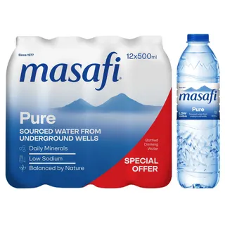 Masafi Pure Low Sodium Water, 12x500ml