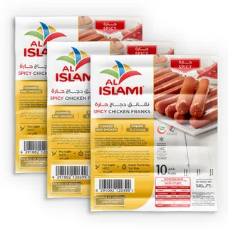 Al Islami Chicken Hot Franks, 3X340G