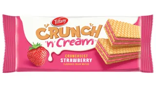 Tiffany Crunch N Cream Strawberry Flavoured Cream Wafers, 135g