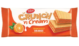 Tiffany Crunch 'n' Cream Wafers Orange Flavor, 65g