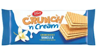 Tiffany Crunch N Cream Vanilla Cream Wafers, 65g