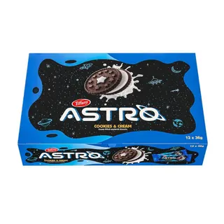 Tiffany Astro Cookies & Cream Sandwich Biscuits, 12x36g