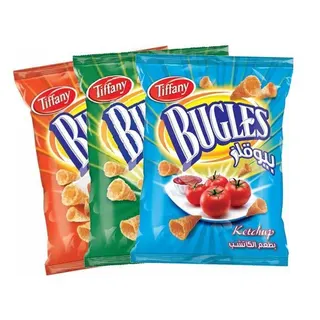 Tiffany Chips Bugles Assorted, 3x125g