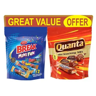Tiffany Break Chocolates, 185g + Quanta Chocolates, 173g