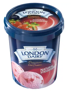 London Dairy Natural Strawberry Ice Cream 500 Ml