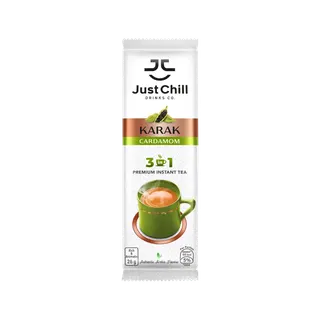 Just Chill Drink Karak - Cardamom Tea Sachet Pack, 26g